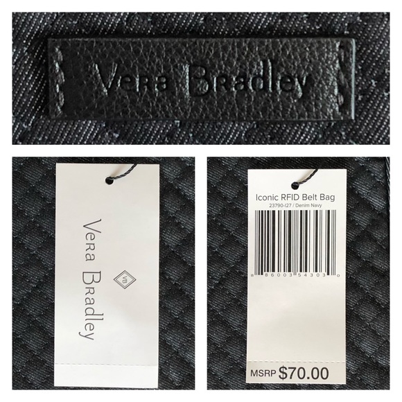 Vera Bradley Bags Vera Bradley Blue Denim Rfid Belt Bag Fanny Pack